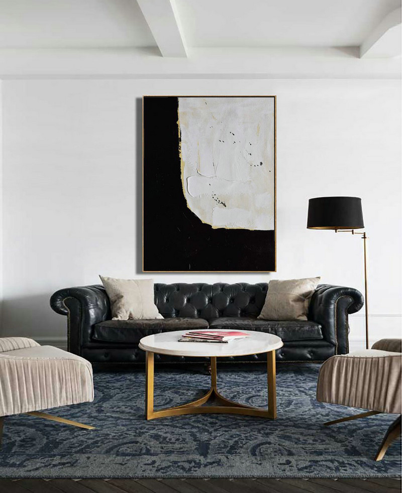 Extra Large Painting,Minimalist Painting On Canvas, Palette Knife Vertical Minimal Art - Modern Abstract Wall Art